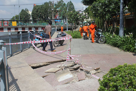 Thành phố Hồ Chí Minh Xuất hiện “hố tử thần” trên đường Trường Sa